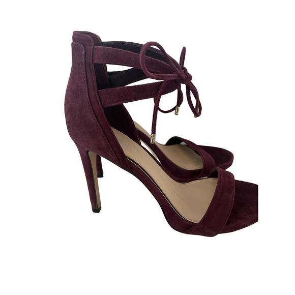 Gianni Bini burgandy Stiletto heels with ankle ties, size 7.5 M elegant, dressy - Picture 4 of 8